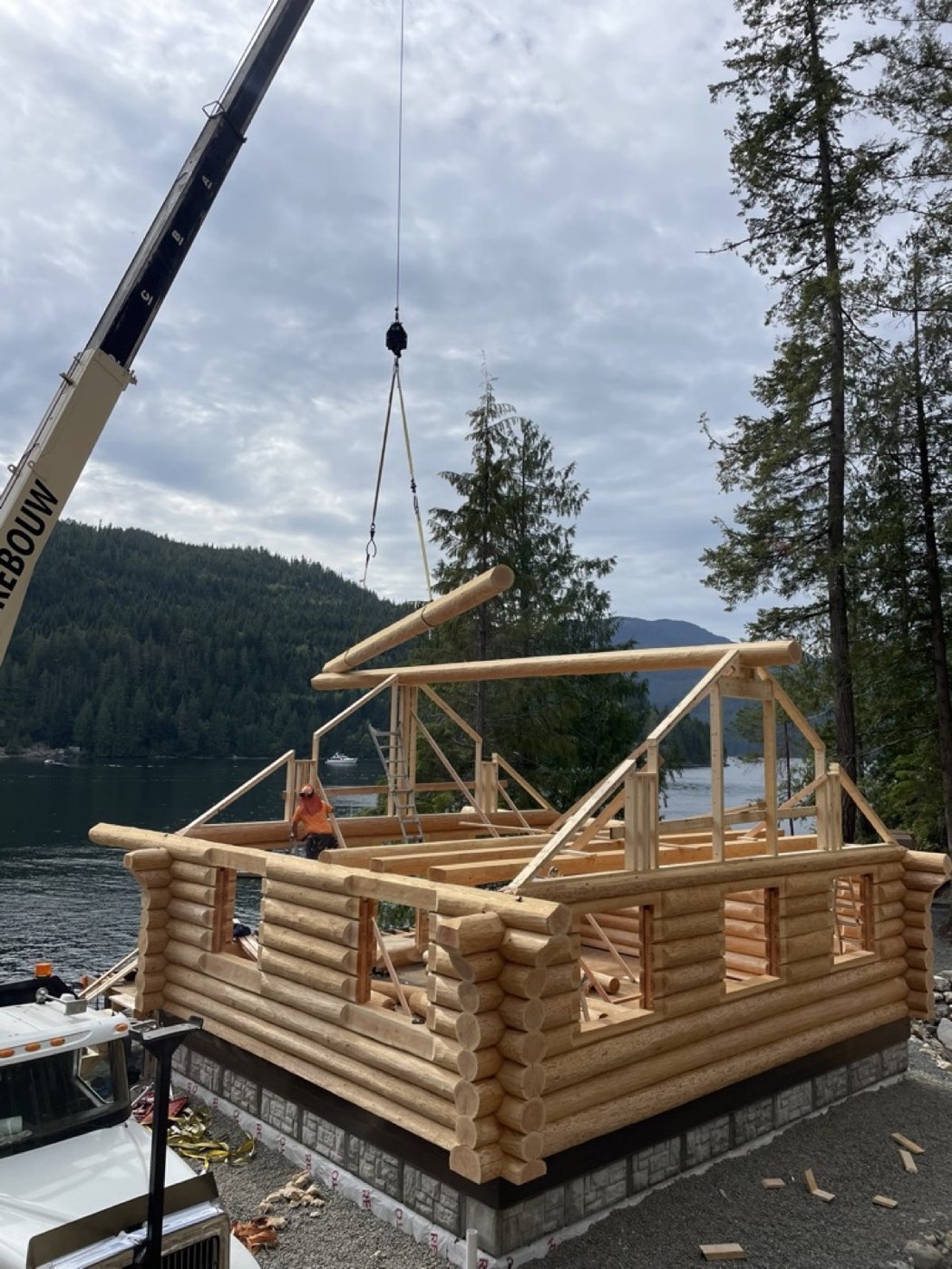 Remote house site development Discovery Islands BC